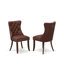 Ensemble de 9 pièces de coin-repas comprenant une table de salle à manger rectangulaire avec feuille papillon et 8 chaises de cuisine Parson en tissu de polyester, 42 x 78 pouces, acajou-538614562-538614580