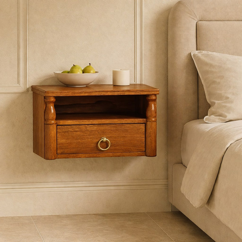 Dollison 35cm W Solid Wood Bedside Table