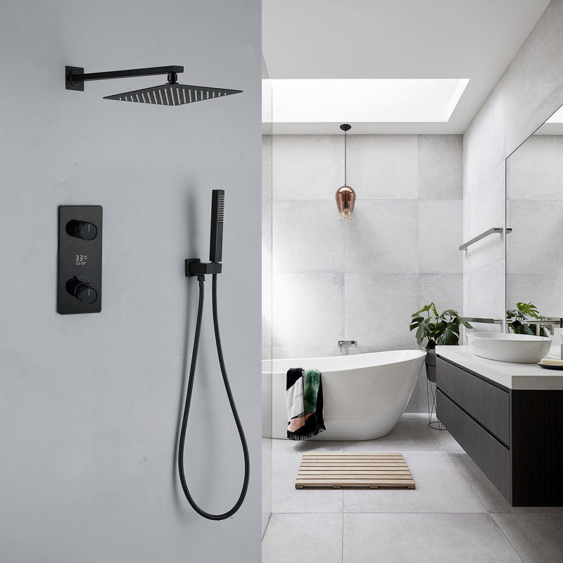 Thermostatic Complete Shower System with Rough in-Valve