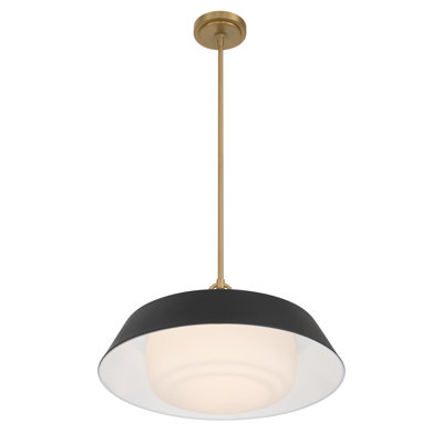 Grantham 20'' Vibrant Gold + Matte Black Pendant