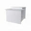 Table basse blanche avec rangement ouvert-2092015826