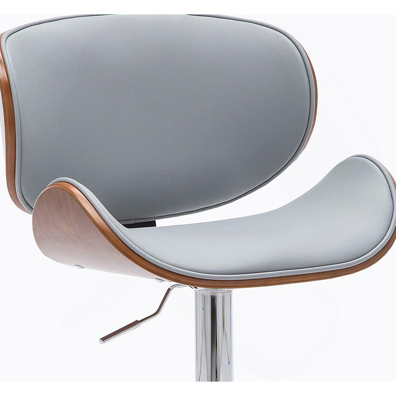 Tabouret de bar à hauteur réglable avec siège et dossier courbés Modern