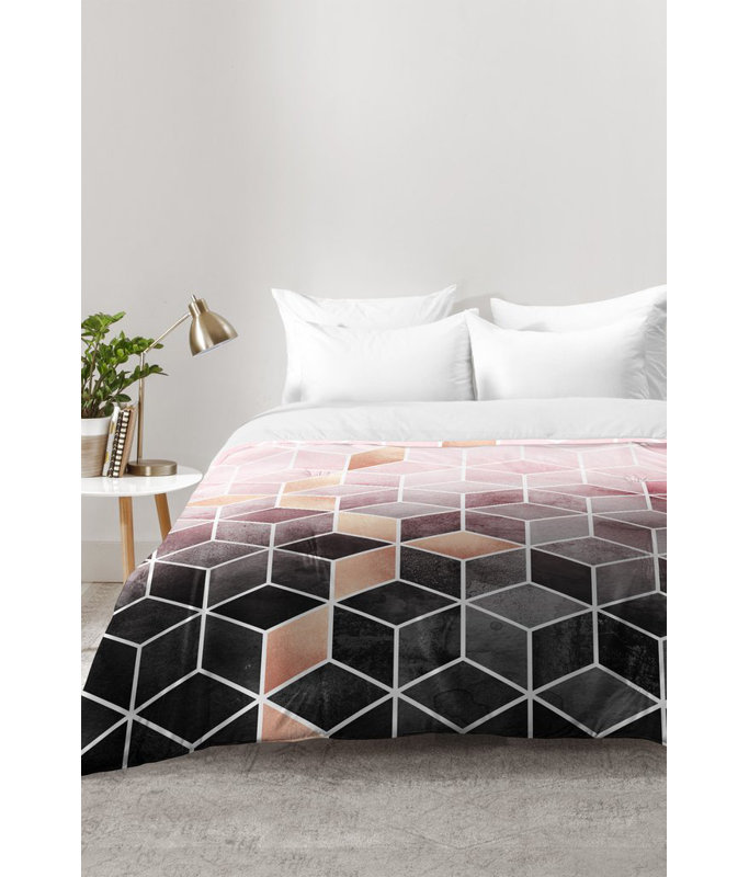 Ensemble d'édredon moderne et contemporain Elisabeth / Fredriksson Elisabeth, Édredon pour lit simple TG + 1 taie décorative