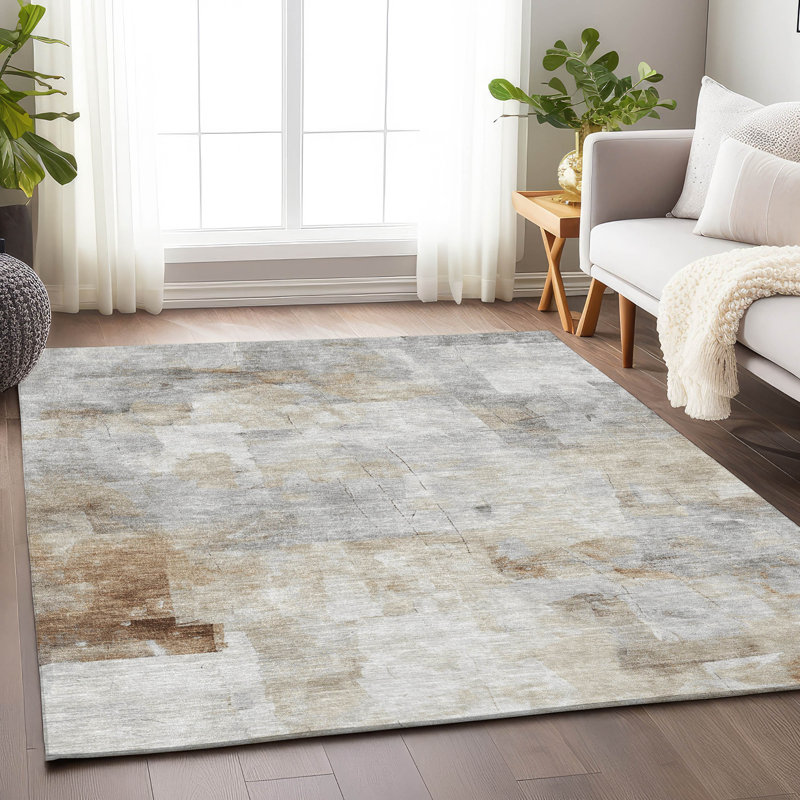 Tapis ivoire intérieur / extérieur Braeain, 8 pi x 10 pi