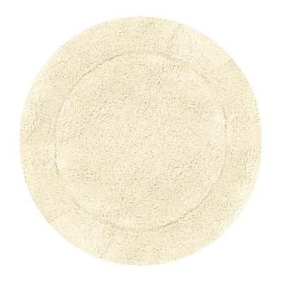 Cotton Round Bath Rug, Non-Slip, Machine Washable and Absorbent