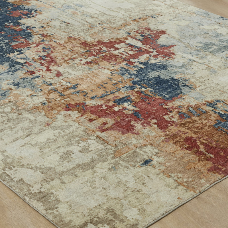 Solaris Ember Cascade Hand-Knotted Wool Area Rug, Rectangle 8' x 10'