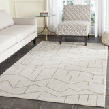 Covey Abstract Ivory/Grey Area Rug