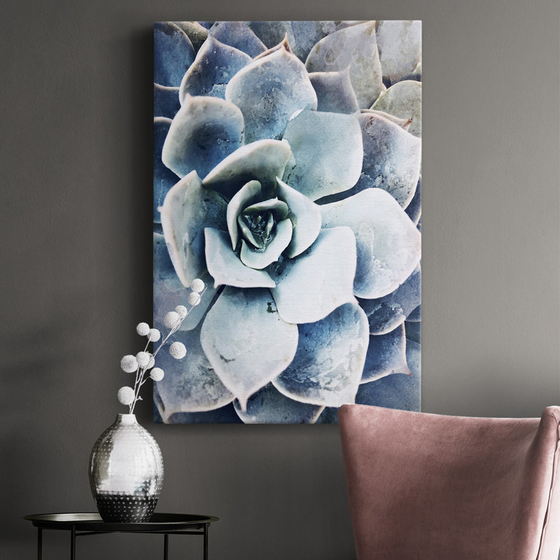 Toile tendue avec châssis de qualité supérieure Pastel Succulent Beauty III - Prêt à être accroché