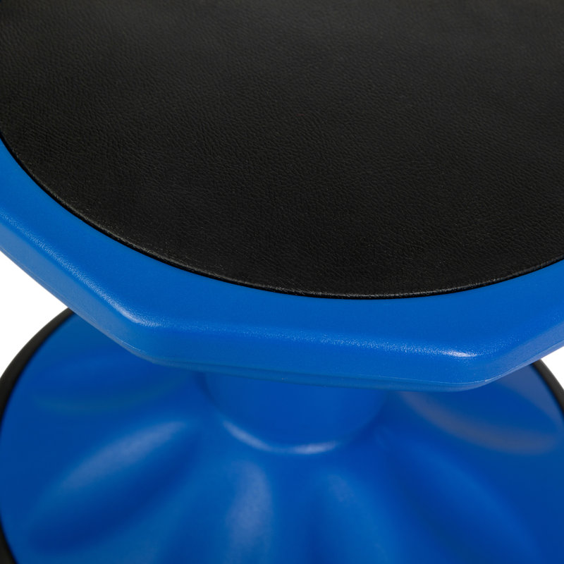 Commercial Fixed Height Collaborative Wobble Stool, Blue, 14" H x 12.75" W x 12.75" D