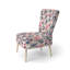 Chaise d'appoint rembourrée bleu, rose et blanc