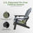 Upgraded Folding All-Weather HDPE Adirondack Chair With Dual Cup Holders, 37.8 In. Extra High Back & Reinforced Seat 3PCS-1535825365