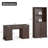 Hailiey 2-Piece Office Set, Writing Desk and Bookcase with Adjustable Shelf,Executive Desk with Drawers-1225909267
