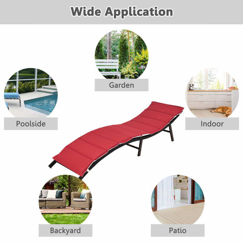Chaise longue simple avec coussins 81 po Richarson
