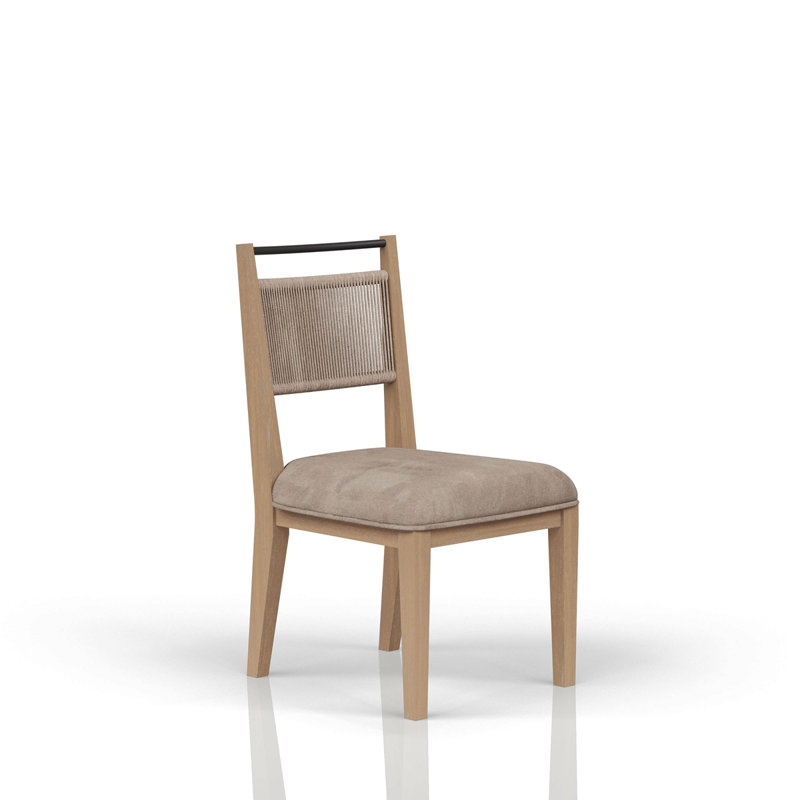 Ensemble de 2 chaises carrées / caramel