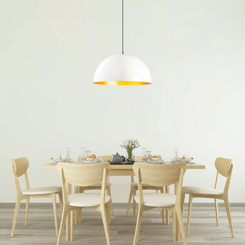 Scandinavian Chandelier, 23.6 x 23.6 inches, Height: 49.6 inches | Elegant White Metal Body, E27 Socket (Max 40W) | Perfect for Modern Living Rooms & Dining Areas, Stylish and Functional Lighting Solution