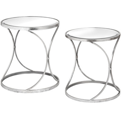 Bustam 2 Piece Curved Side Table Set