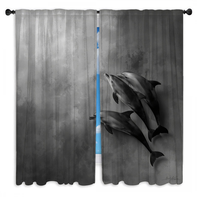 Three Dolphins, 40in x 80in - 2 panels, Transparent