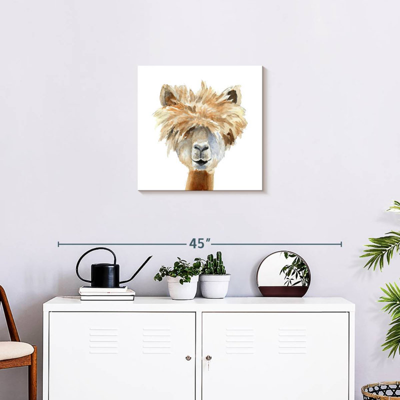 Brampt Llama With Bangs, 20" H x 20" W