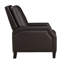 Fauteuil inclinable brun foncé de 1 pièce, bois massif, siège inclinable rembourré de mousse, dossier à ressorts ensachés-2064128050