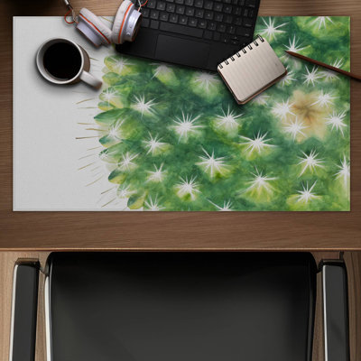 Watercolor mini cactus - 14.00"x24.25" Desk mat