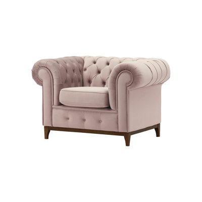 Frye Velvet Chesterfield Chair