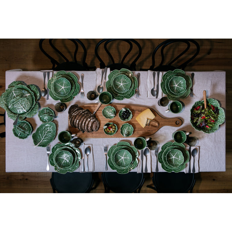 Set of 4 Cabbage Chargers, Green
