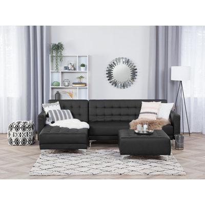 Finnegan 4 Seater Faux Leather Sofa Bed