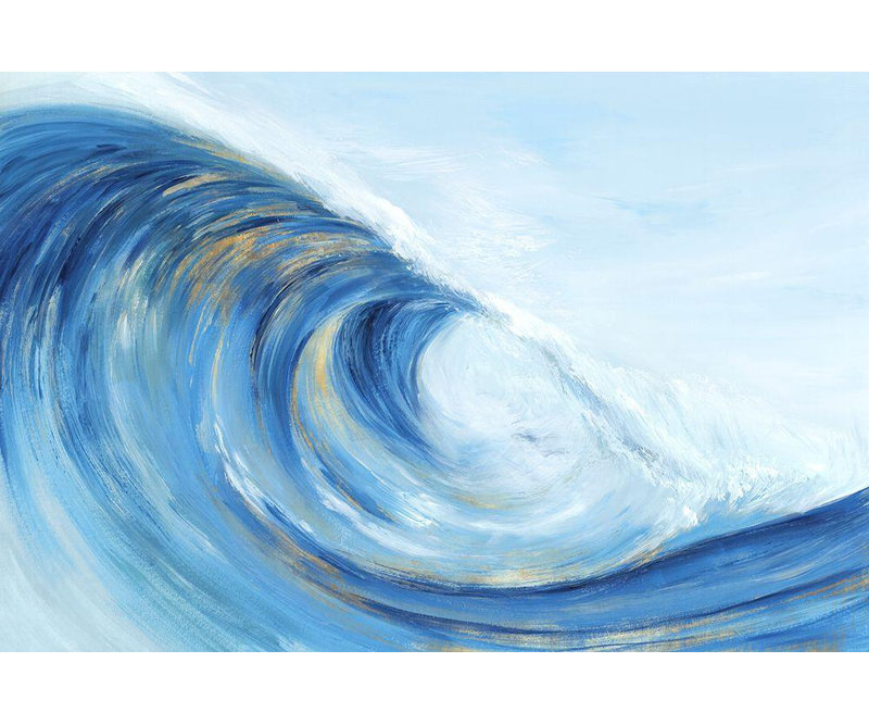 Art sur toile tendue avec Dovecove Isabelle Z, Wave Curl I, H 13 po x l 18 po