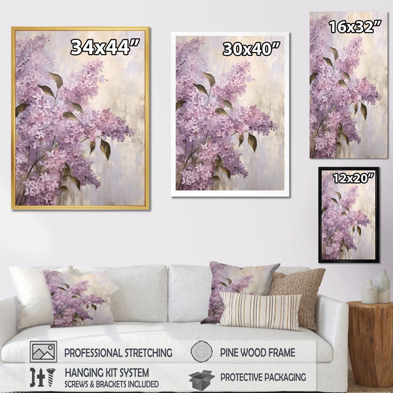 Beautiful Lilac Dreamscape III, reproduction d'art sur toile, Toile tendue, H 20 po x l 12 po x P 1 po