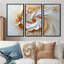 «White Gold Cosmic Dance Of Joy - Abstract Spirals», ensemble de reproduction d'art mural-107213762-107213754