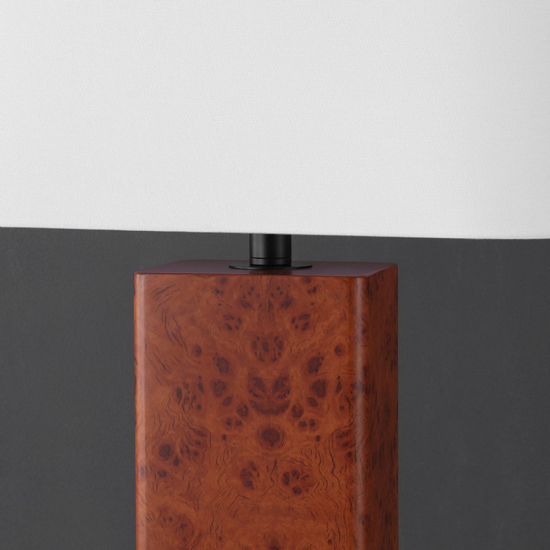 Elsee Burl Wood Table Lamp