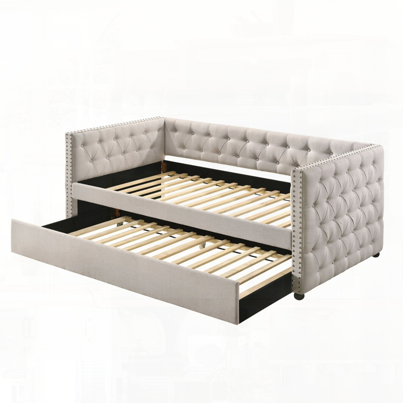 Lit de jour en tissu avec couchette