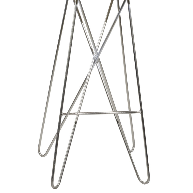 Counter Stool, Light Brown/Silver