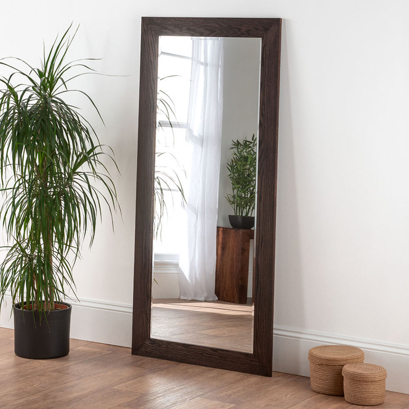 Kymon Solid Wood Flat Wall Mirror, 169.5cm H x 78cm W