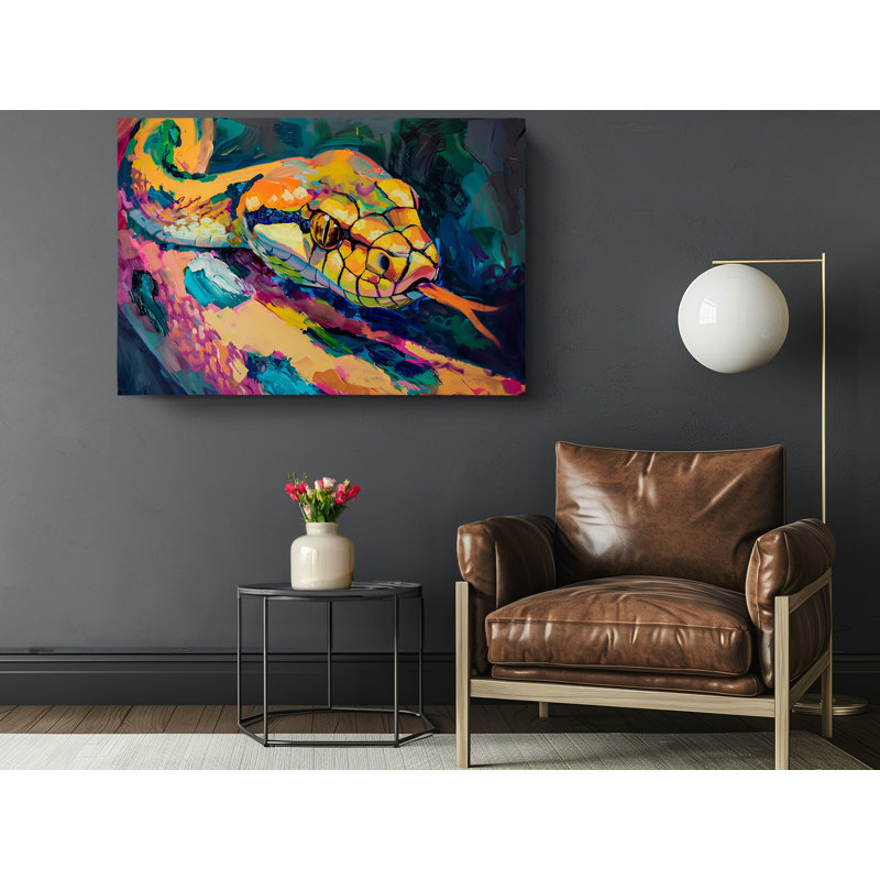 Reproduction d'art sur toile, peinture à l'huile d'un serpent, décoration murale moderne pour la maison et le bureau