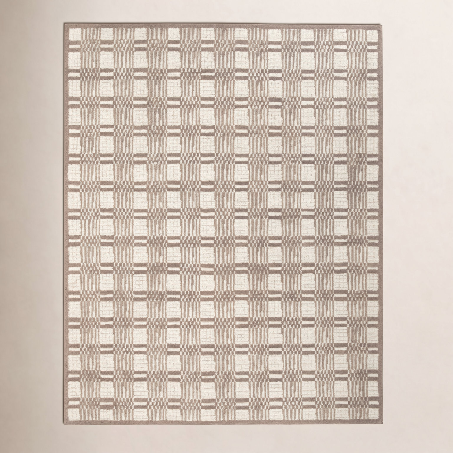 Hand-Tufted Striped Geometric Rug, Rectangle 8'9" x 11'9"