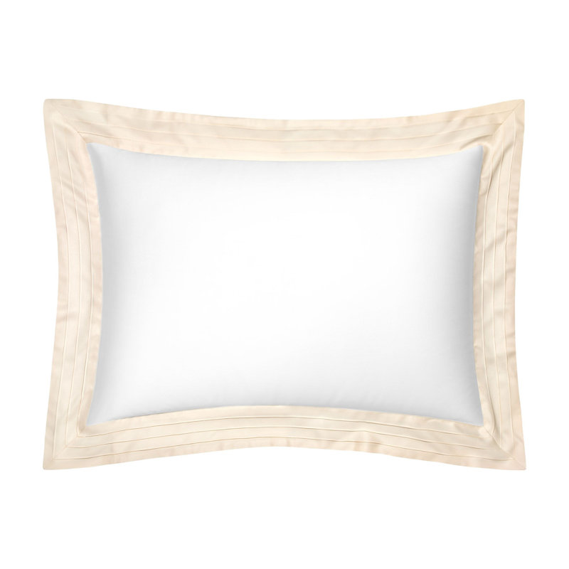 Eden Sham, Standard, Snow White/Creamy Ecru