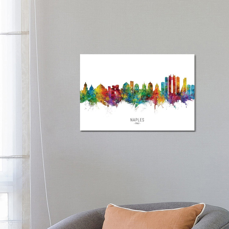 Naples Italy Skyline by Michael Tompsett - Wrapped Canvas Print, 66.04 cm H x 45.72 cm W