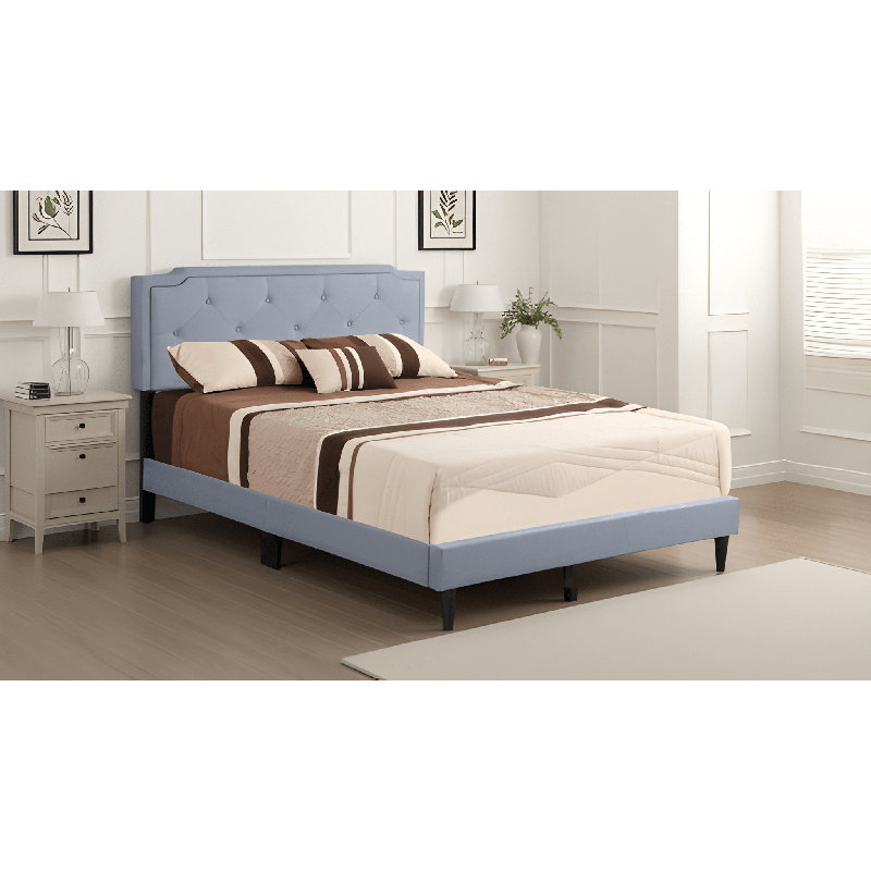 Lit double bleu pâle Getafe, Bleu pâle, Double