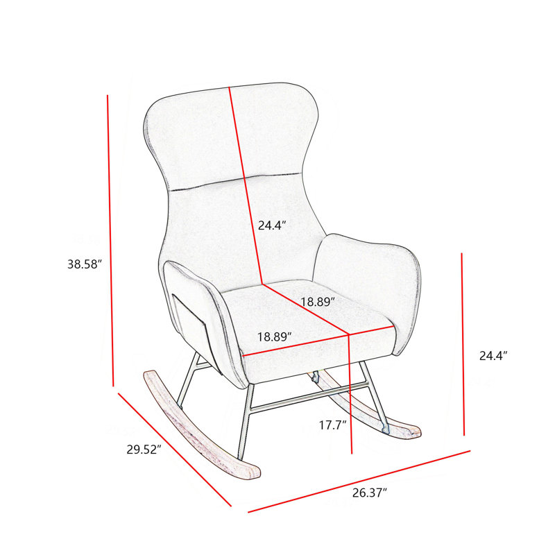 Fauteuil à bascule Teddy