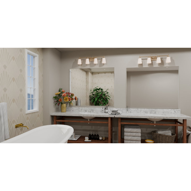 Esther 4-Light Bronze Gold Bath Light