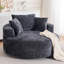 Fauteuil d'appoint rond, fauteuil demi-tonneau pivotant sur chenille à 360 °, canapé-lit moelleux moderne-1531300146