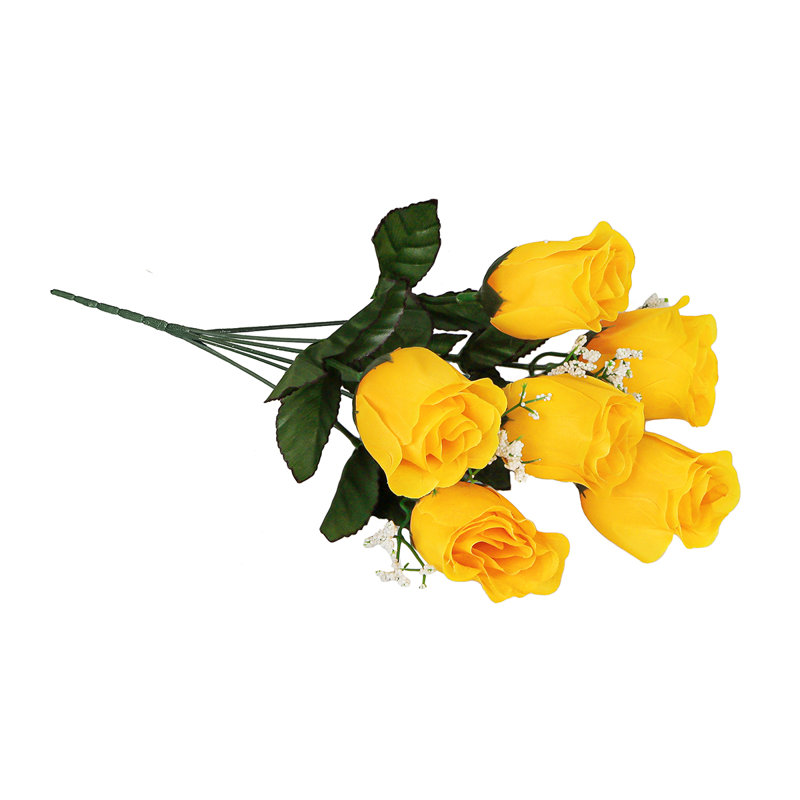 Bouquet de roses artificielles, Jaune