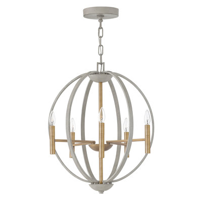 Lustre sphérique unique à 6 lumières Euclid