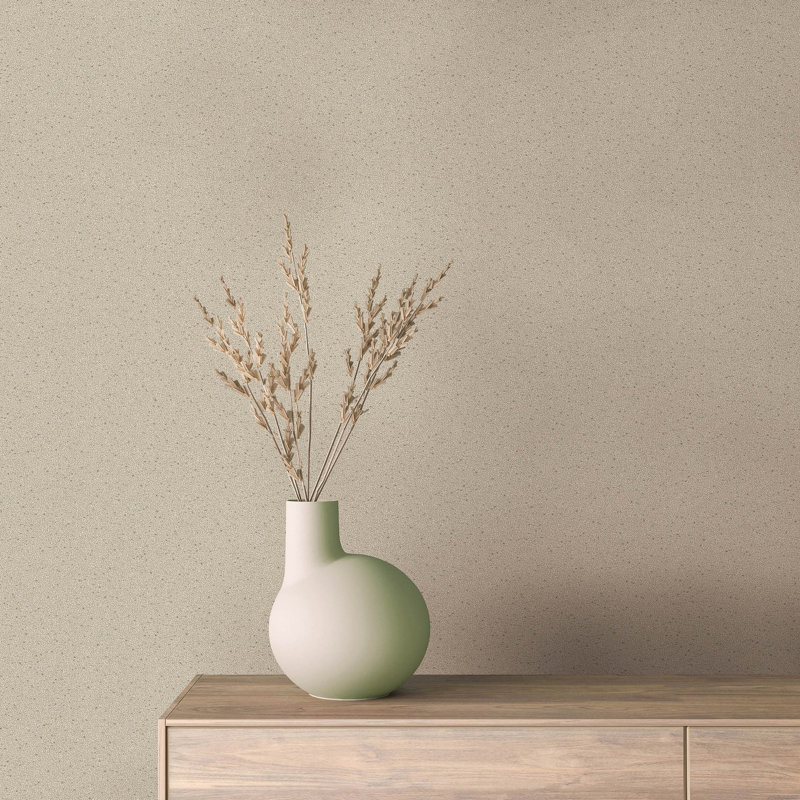 Minoris Textured Stipple Effect Sheen Wallpaper Roll, Beige
