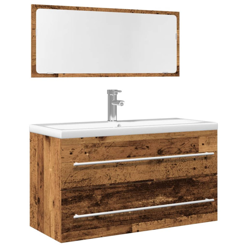 Autra Freestanding Bathroom Cabinet, Old Wood