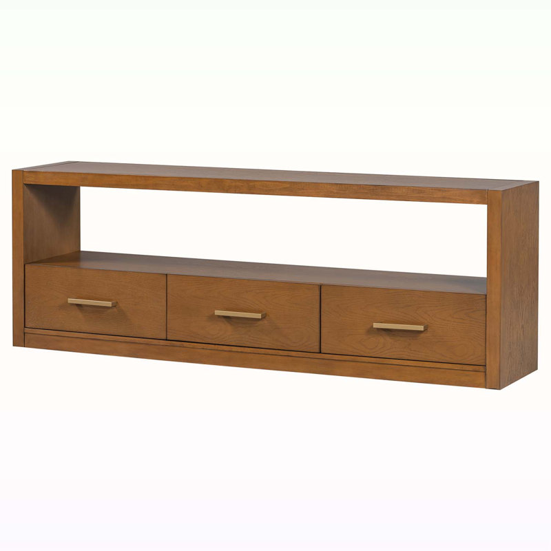 Classic Design Console Table with Three Drawers and Spacious Surface, Brown