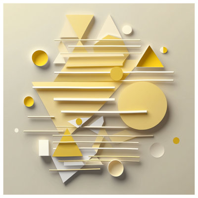 Yellow Geometric Shapes Comforter