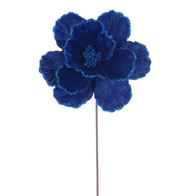 10" x 20" Velvet Bead Trim Magnolia Stem. It includes three pieces per bag.