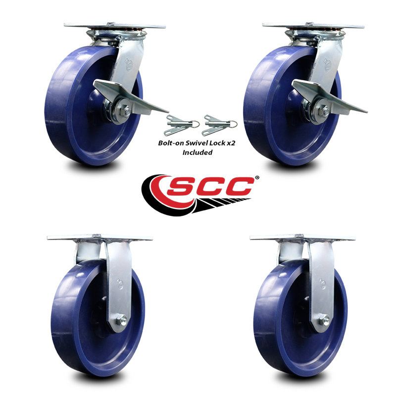 4 Piece Solid Poly Caster Set